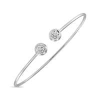 Браслет жесткий с бриллиантами - фото 1