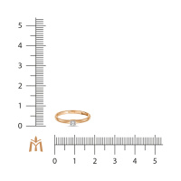 Кольцо с фианитом - фото 2