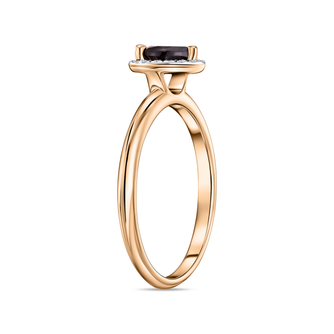 Кольцо с бриллиантами и гранатом - фото 2