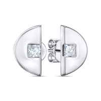 Серьги с бриллиантом - фото 1