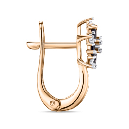 Серьги с бриллиантами и цветными сапфирами