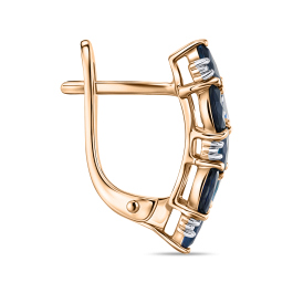 Серьги с бриллиантами и сапфирами