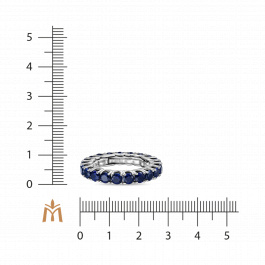 Кольцо с выращенным сапфиром