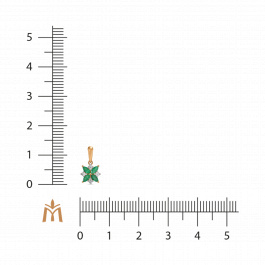 Подвеска с изумрудами