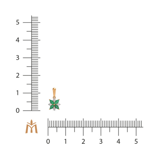 Подвеска с изумрудами