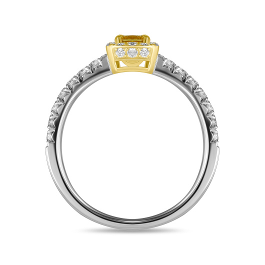 Кольцо с бриллиантами и облагороженными бриллиантами