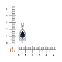 Подвеска с сапфиром и бриллиантами - фото 2