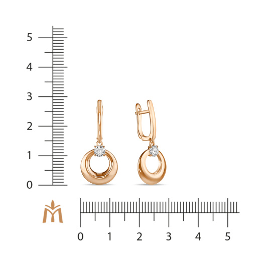 Серьги с фианитами