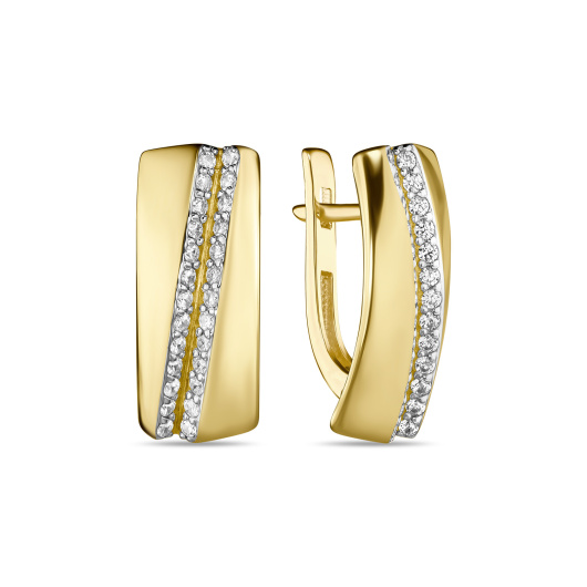 Серьги с фианитами