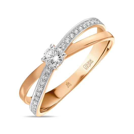 Кольцо с фианитами