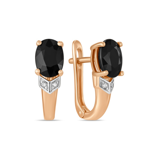 Серьги с цветными сапфирами и бриллиантами