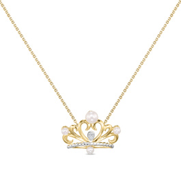 Колье с бриллиантами и жемчугом