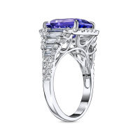 Кольцо с бриллиантами и танзанитом - фото 2