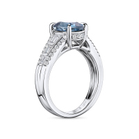 Кольцо с бриллиантами и цирконом - фото 2