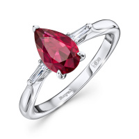 Кольцо с бриллиантом и рубином - фото 1 Кольцо с бриллиантом и рубином - фото 1