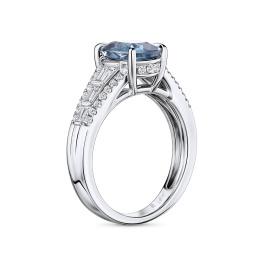 Кольцо с бриллиантами и цирконом