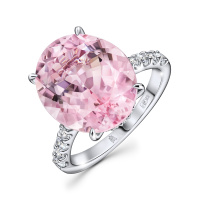 Кольцо с бриллиантами и морганитом - фото 1 Кольцо с бриллиантами и морганитом - фото 1