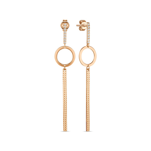 Серьги с фианитами