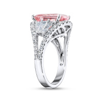 Кольцо с бриллиантами и морганитом - фото 2