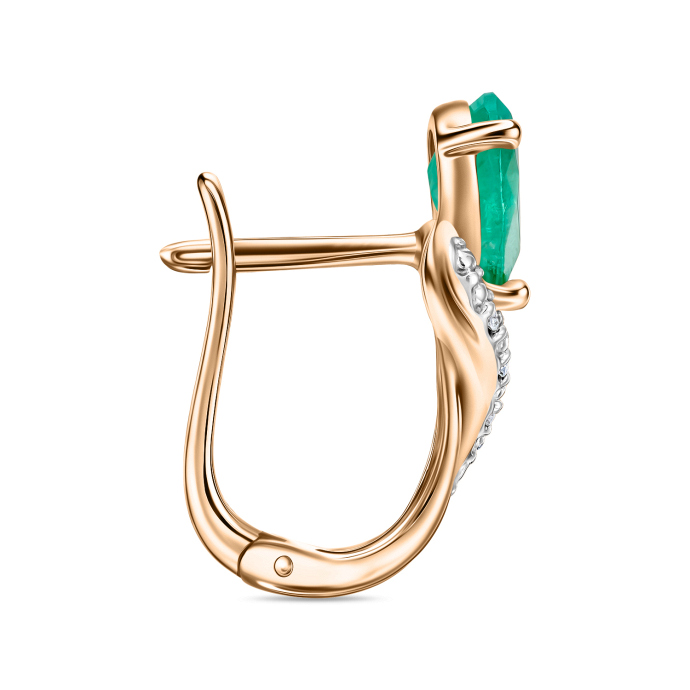 Серьги с бриллиантами и изумрудами - фото 2 Серьги с бриллиантами и изумрудами - фото 2