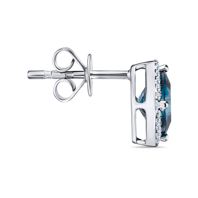 Серьги с бриллиантами и лондон топазами - фото 2 Серьги с бриллиантами и лондон топазами - фото 2