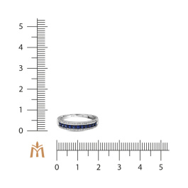 Кольцо с сапфирами и бриллиантами