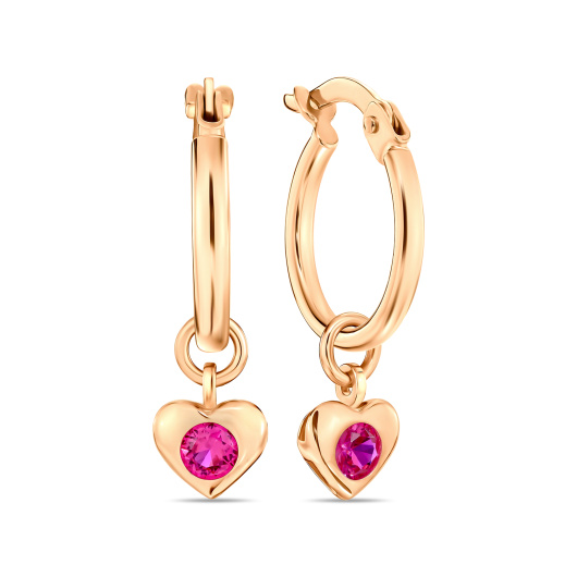 Серьги с фианитами