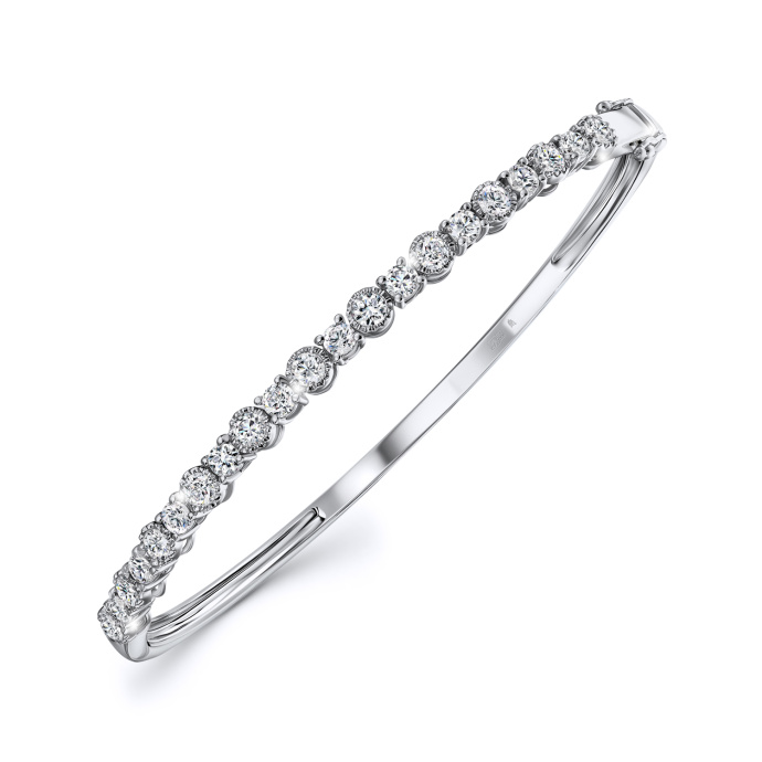 Браслет жесткий с бриллиантами - фото 1 Браслет жесткий с бриллиантами - фото 1