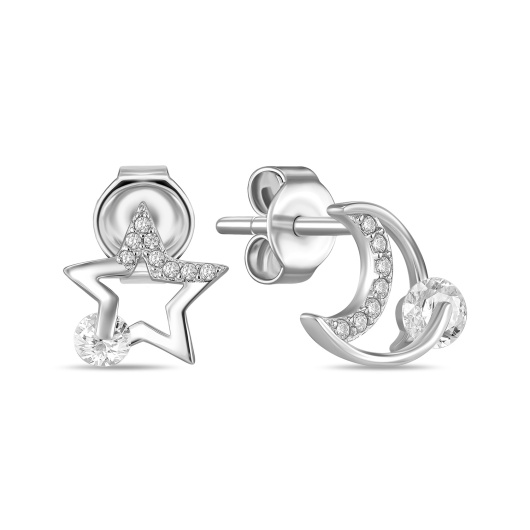 Серьги с фианитами