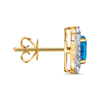 Серьги с бриллиантами и лондон топазом - фото 2 Серьги с бриллиантами и лондон топазом - фото 2