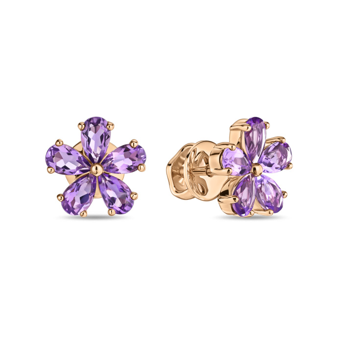 Серьги с аметистами - фото 1 Серьги с аметистами - фото 1