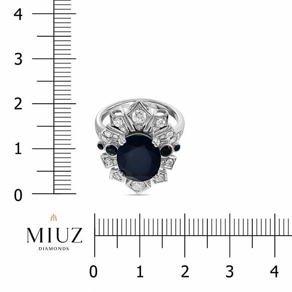 Кольцо с бриллиантами и сапфирами R01-RS-34180-SA - Фото 3