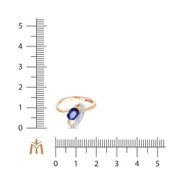 Кольцо с сапфиром и бриллиантами