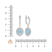 Серьги с аквамаринами и бриллиантами - фото 2 Серьги с аквамаринами и бриллиантами - фото 2