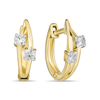 Серьги с фианитами - фото 1