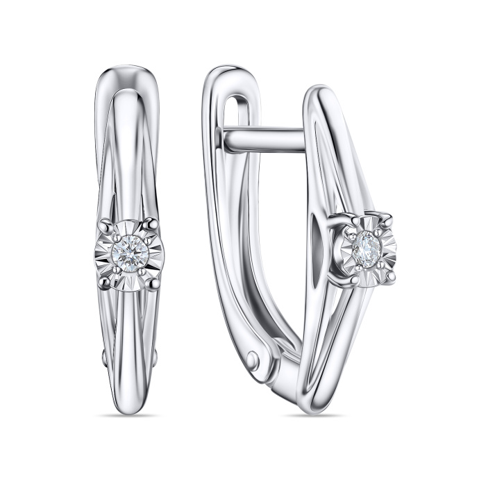 Серьги с бриллиантами - фото 1 Серьги с бриллиантами - фото 1