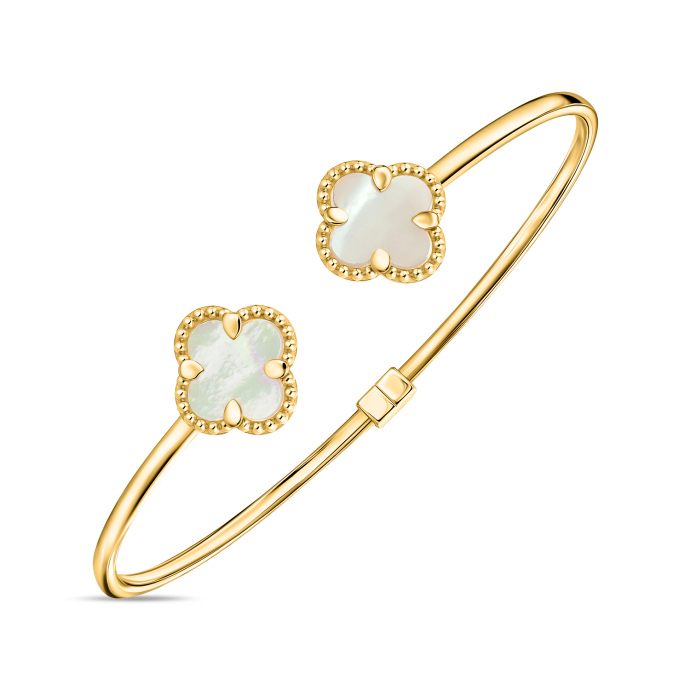 Браслет жесткий с перламутром - фото 1