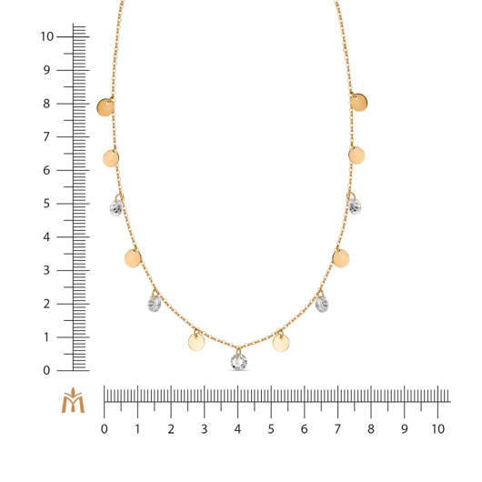 Колье с фианитами