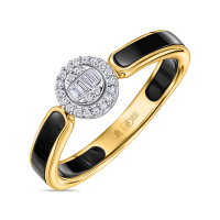 Кольцо с бриллиантами и керамикой - фото 1