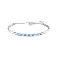 Браслет жесткий с топазами - фото 1 Браслет жесткий с топазами - фото 1