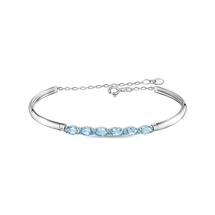 Браслет жесткий с топазами - фото 1 Браслет жесткий с топазами - фото 1