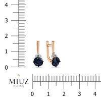 Серьги с бриллиантами и сапфирами - фото 2