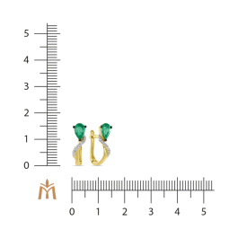 Серьги с изумрудами и бриллиантами