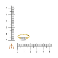 Кольцо с фианитом - фото 2
