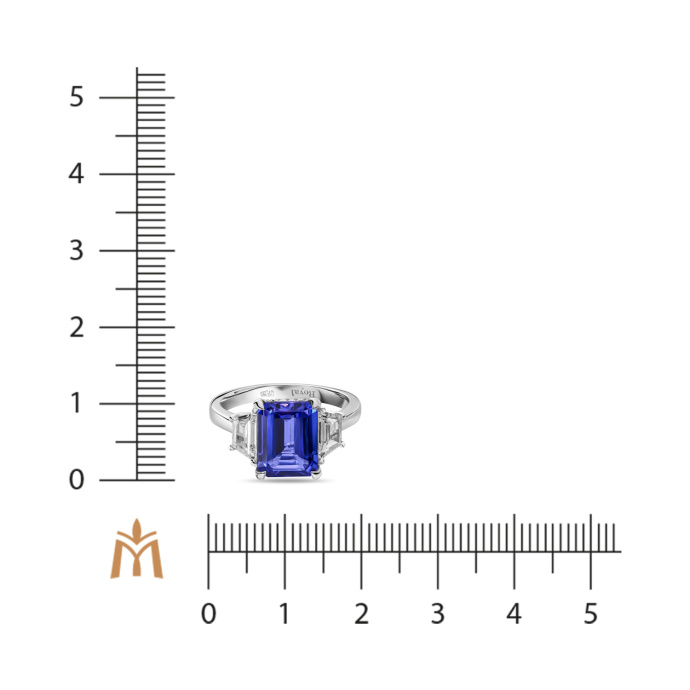 Кольцо с бриллиантом и танзанитом - фото 3 Кольцо с бриллиантом и танзанитом - фото 3