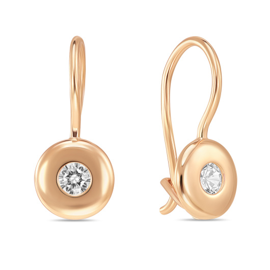 Серьги с фианитами