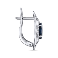 Серьги с бриллиантами и сапфирами - фото 2