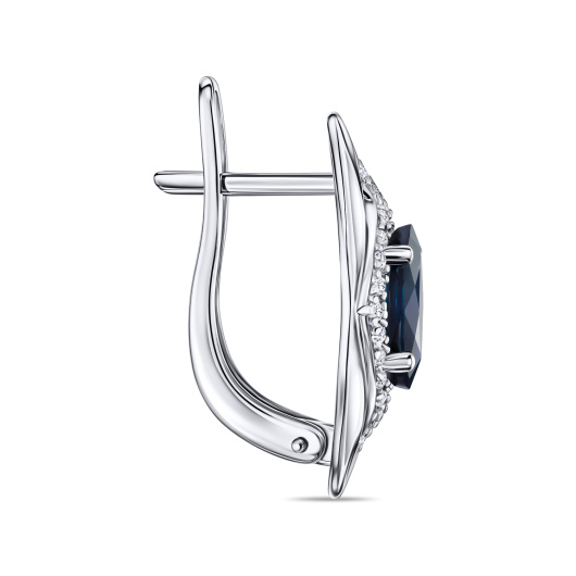 Серьги с бриллиантами и сапфирами