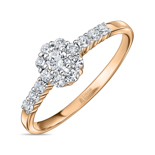 Кольцо с фианитами