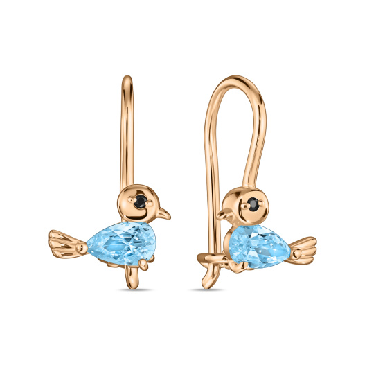 Серьги с фианитами